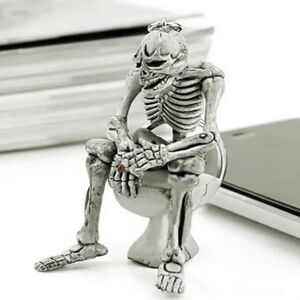 New Creative Car Keyring Keychain Key Chain Skull Skeleton Cigar Toilet